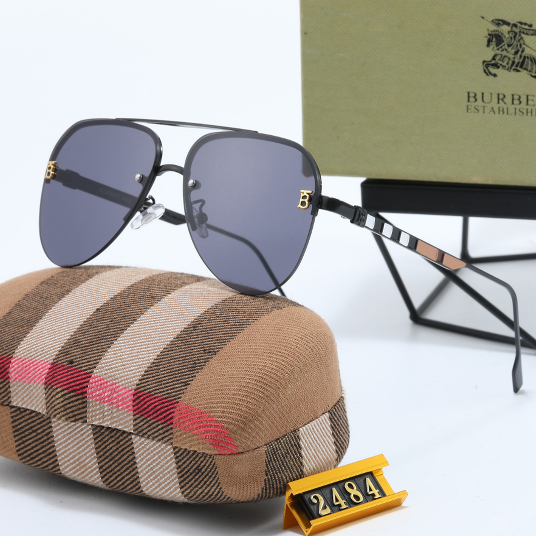 Burberry-style pilot sunglasses - Image 3