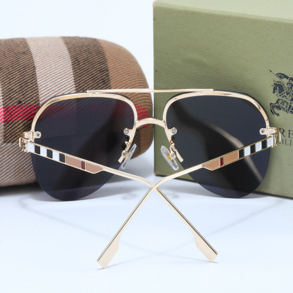 Burberry-style pilot sunglasses