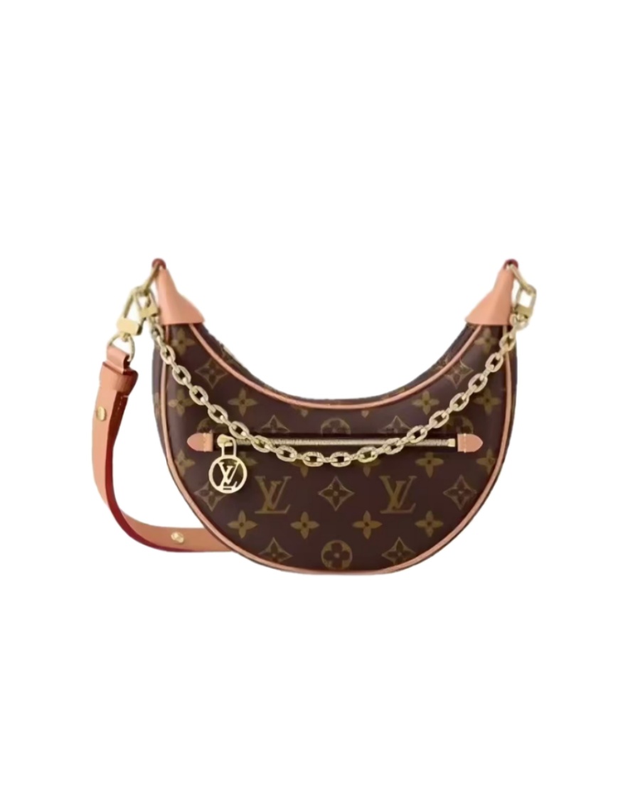 Crescent shoulder bag in tan
